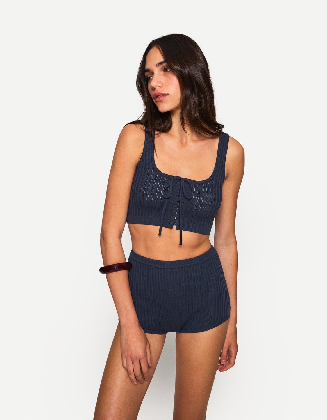Strappy top with tie detail