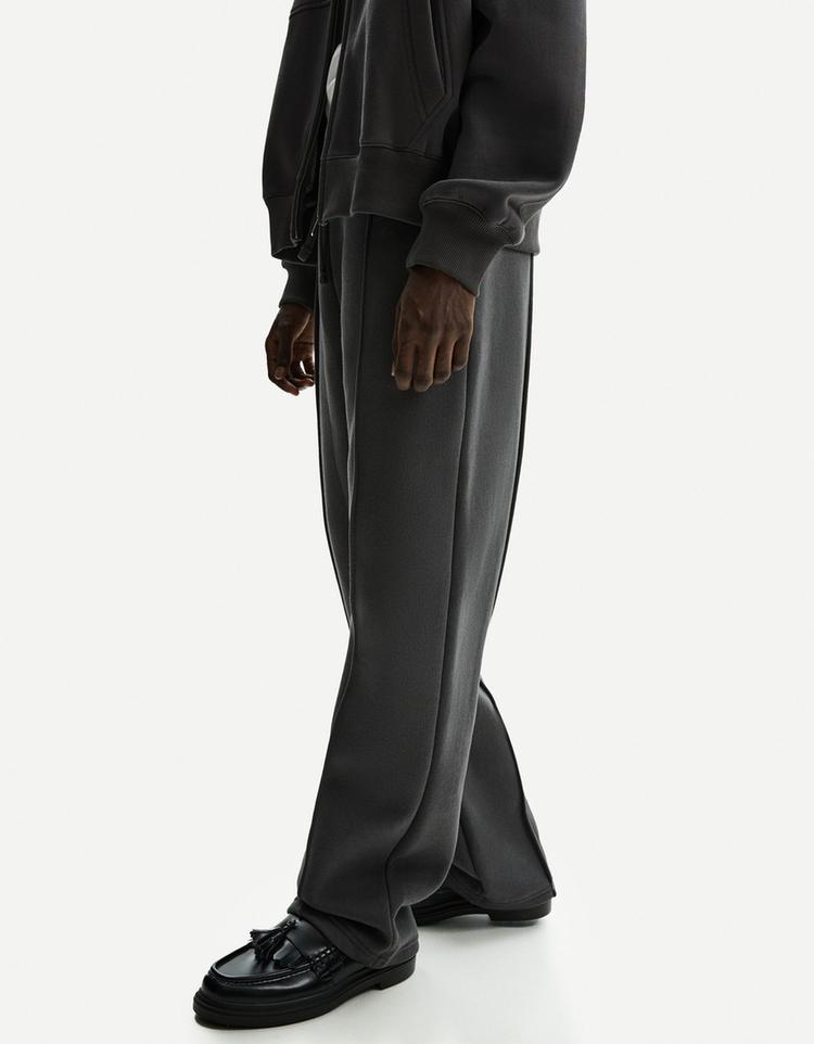 Pantalón wide leg felpa