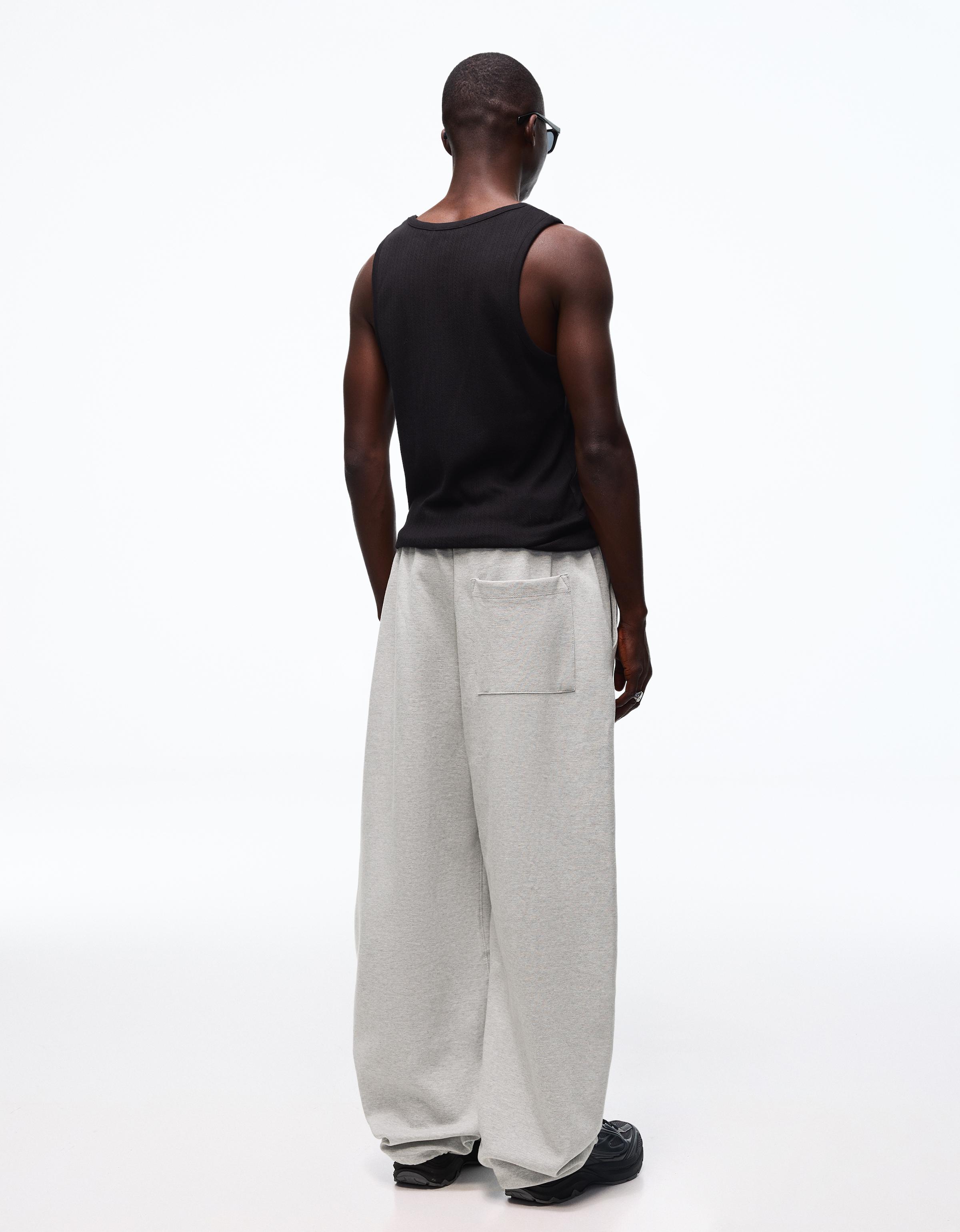 Interlock balloon trousers — Grey