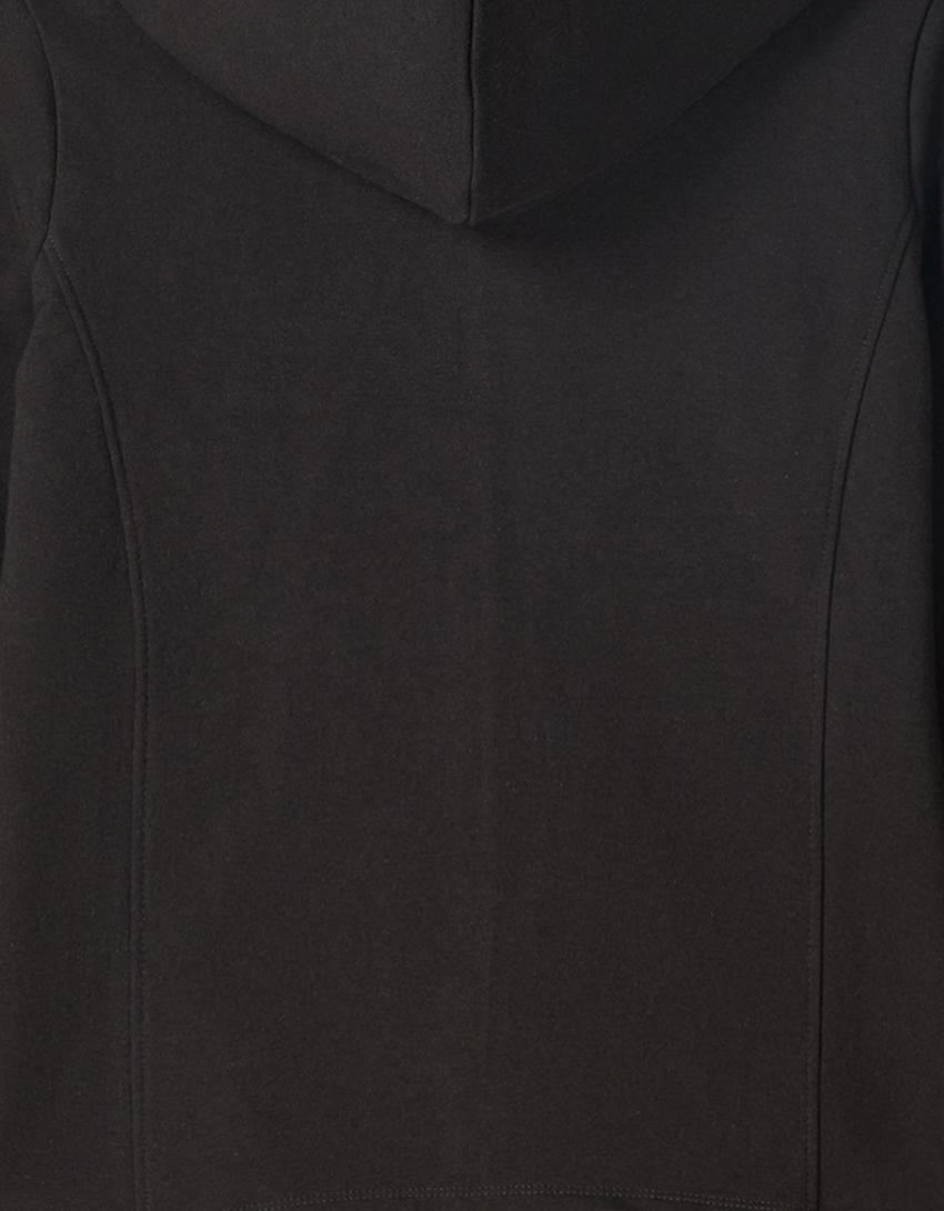 Kapüşonlu fermuarlı sweatshirt-Siyah