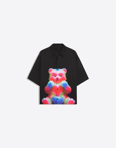 Short sleeve boxy shirt RAFAELA MASCARO — Black 5