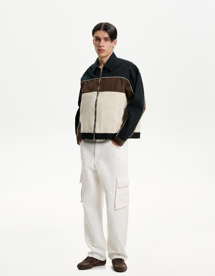Cazadora denim cremallera-Negro-3
