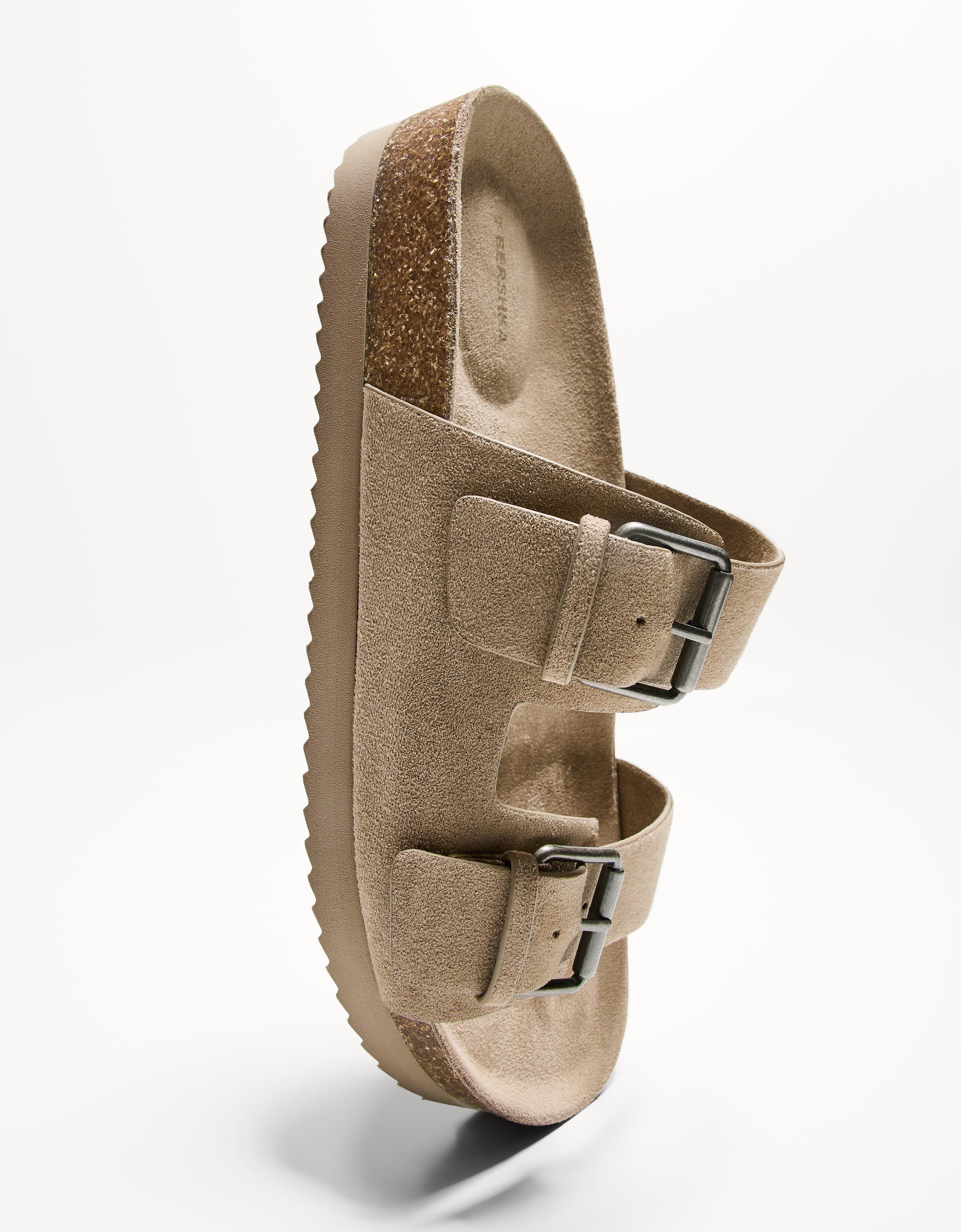 Buckle sandals — TAUPE