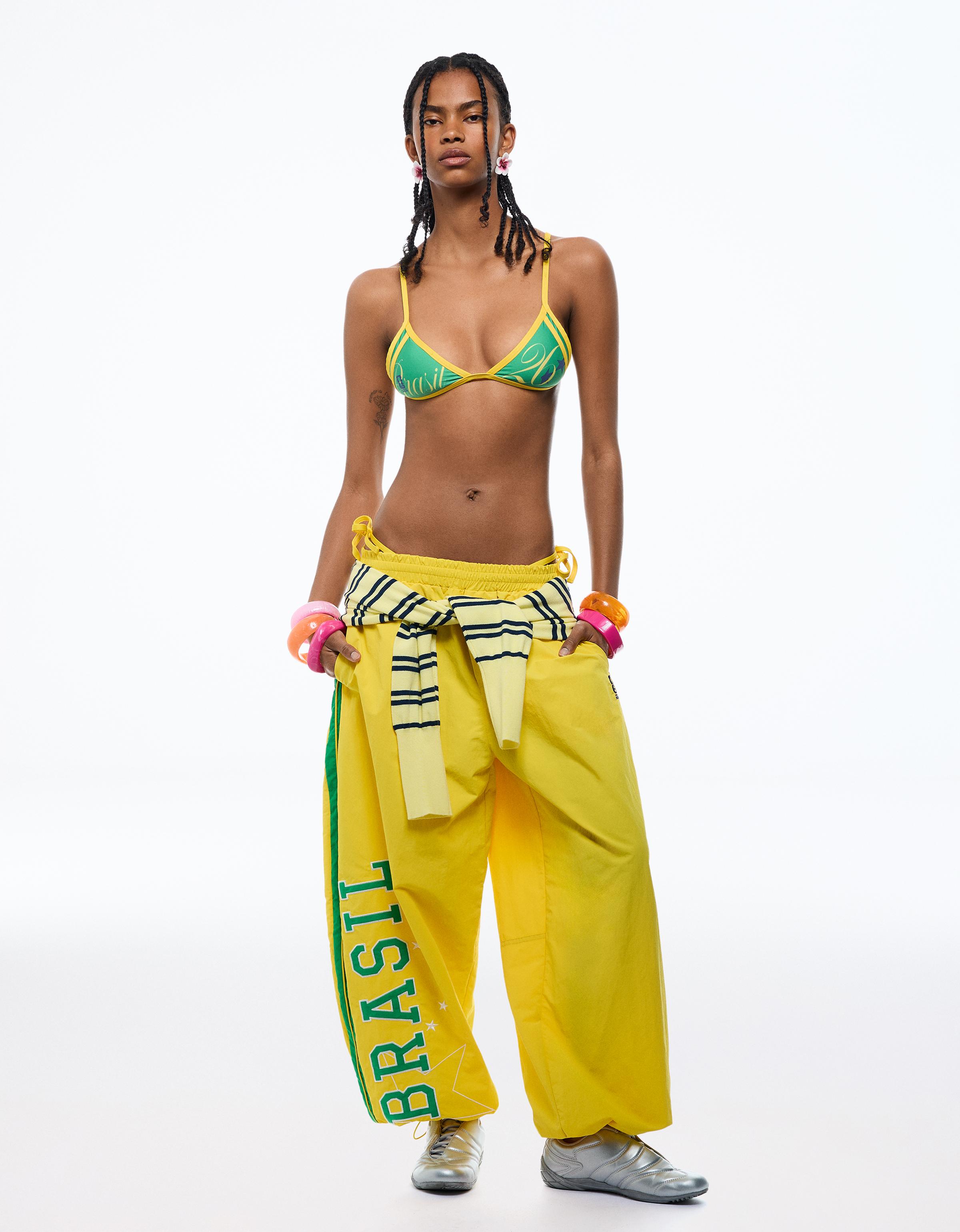 Brazil FIFA WORLD CUP™ triangle bikini top — Green