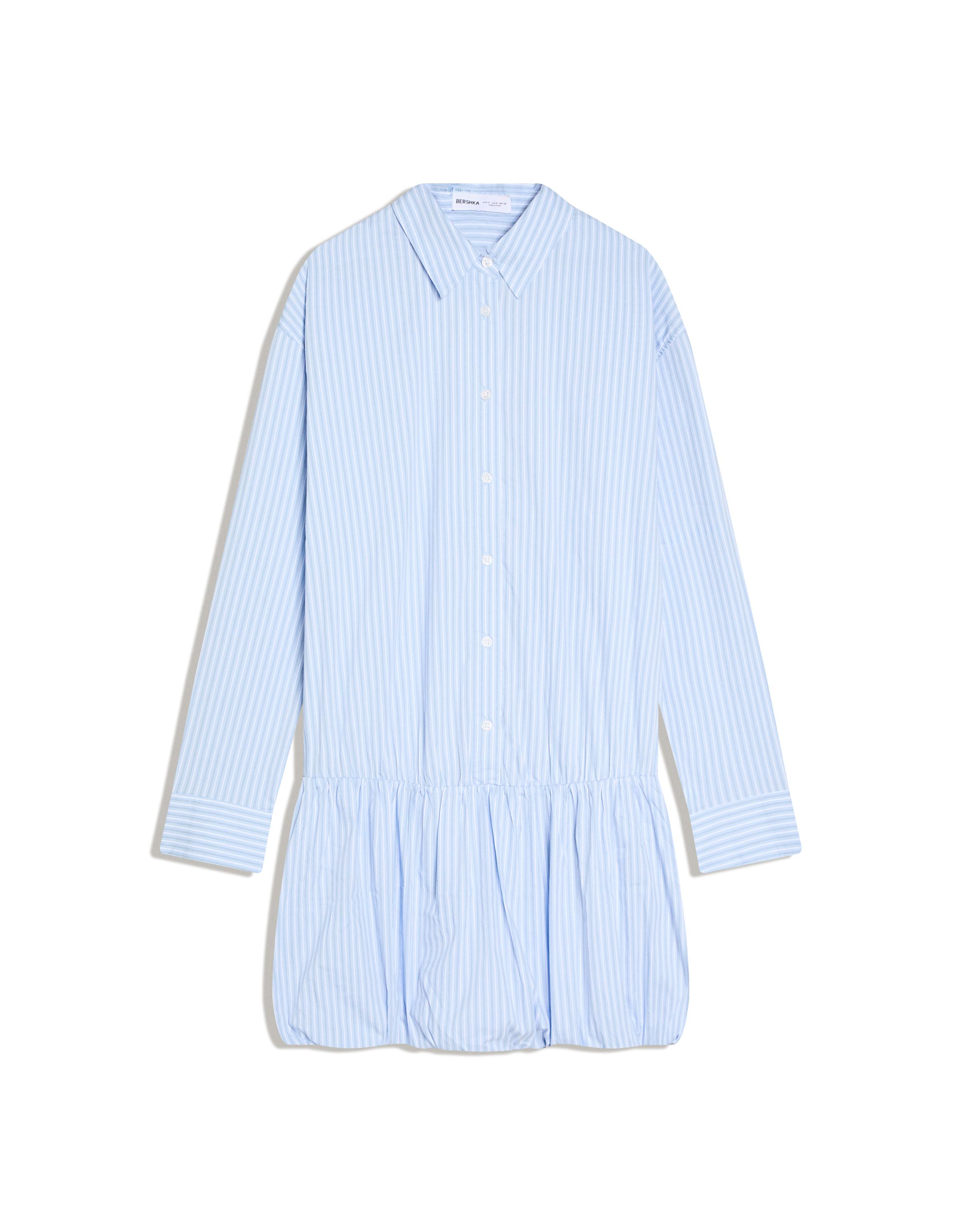 Balon kesim mini gömlek elbise