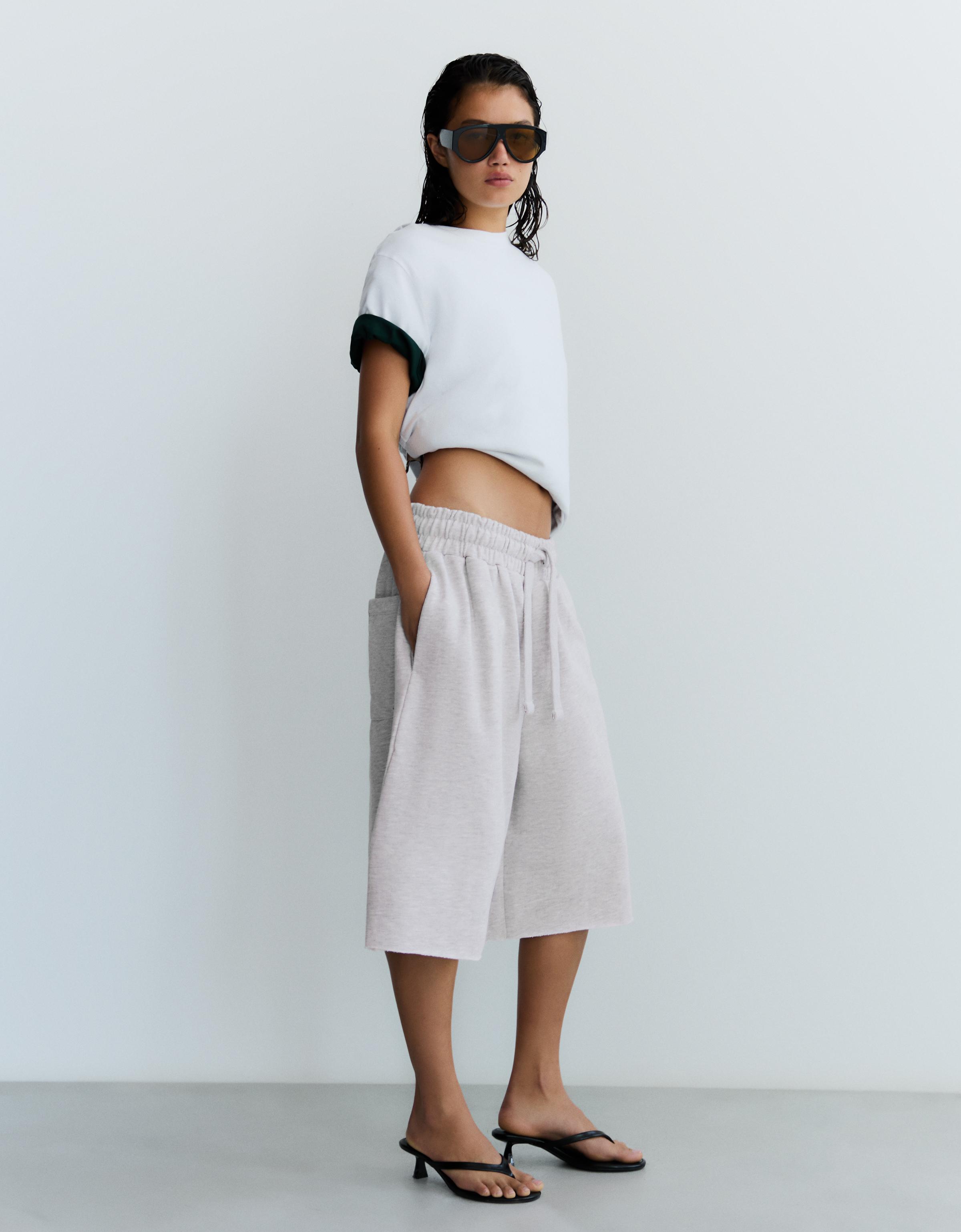 Jogger Bermuda shorts — Grey