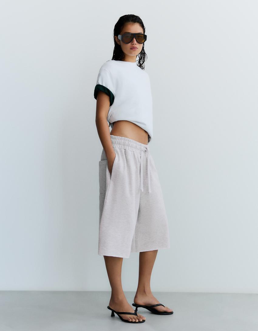 Bermuda jogger fit-Gris