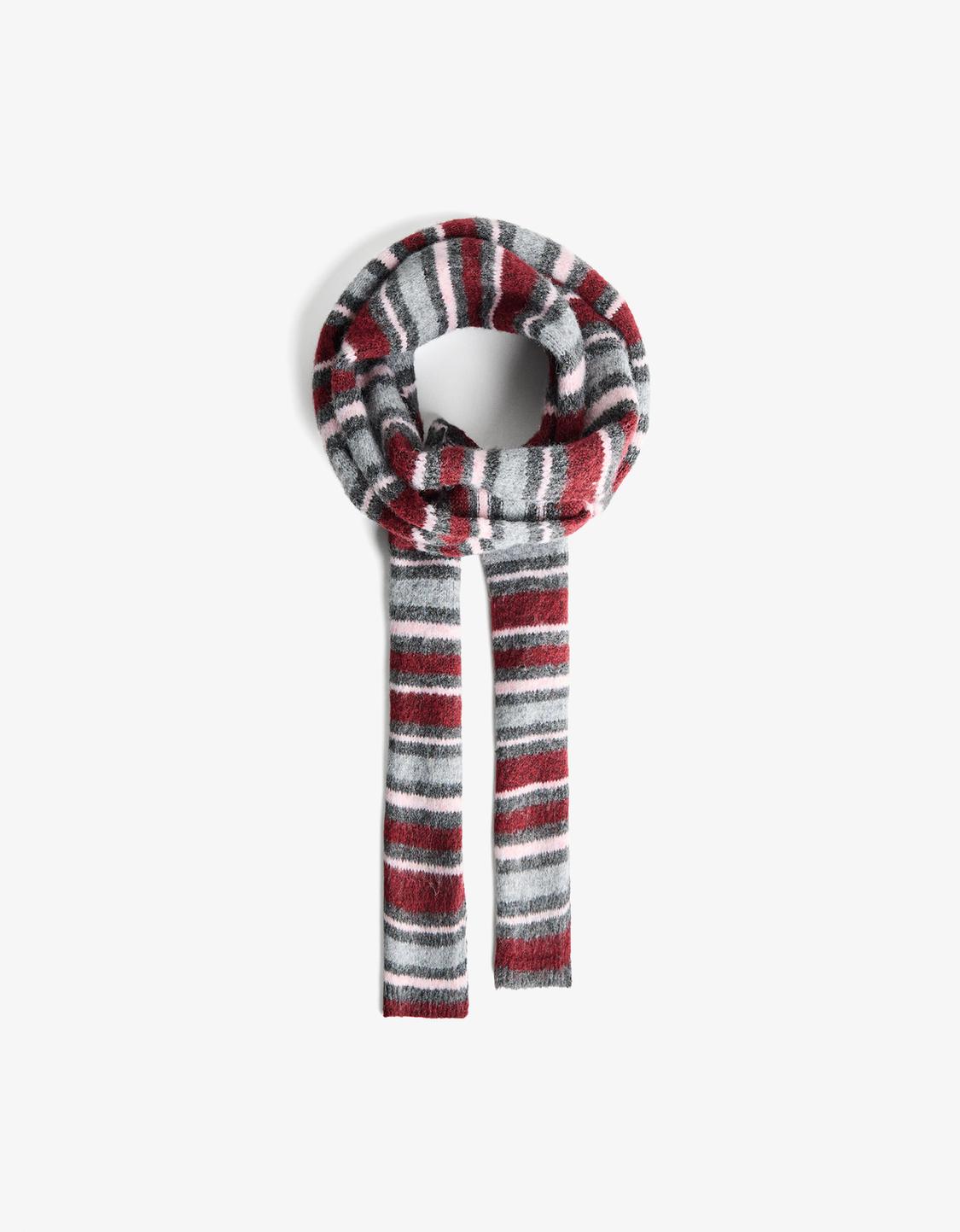 Cachecol extralongo às riscas