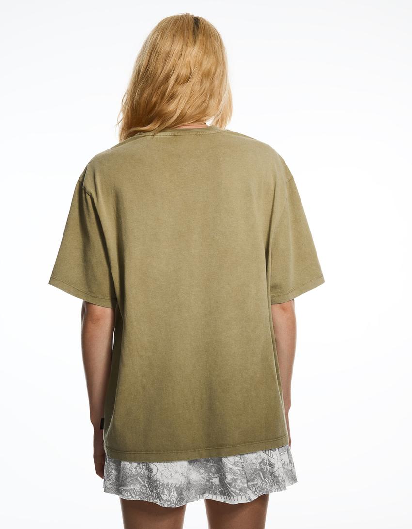 Camiseta relaxed fit ARIES X BERSHKA-Camel