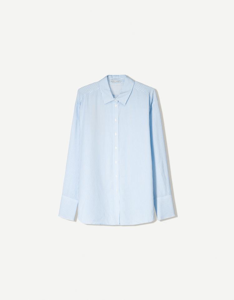 Oversize linen blend shirt