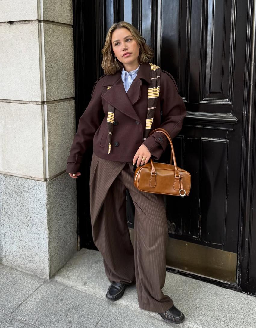 Tailored trousers-Brown
