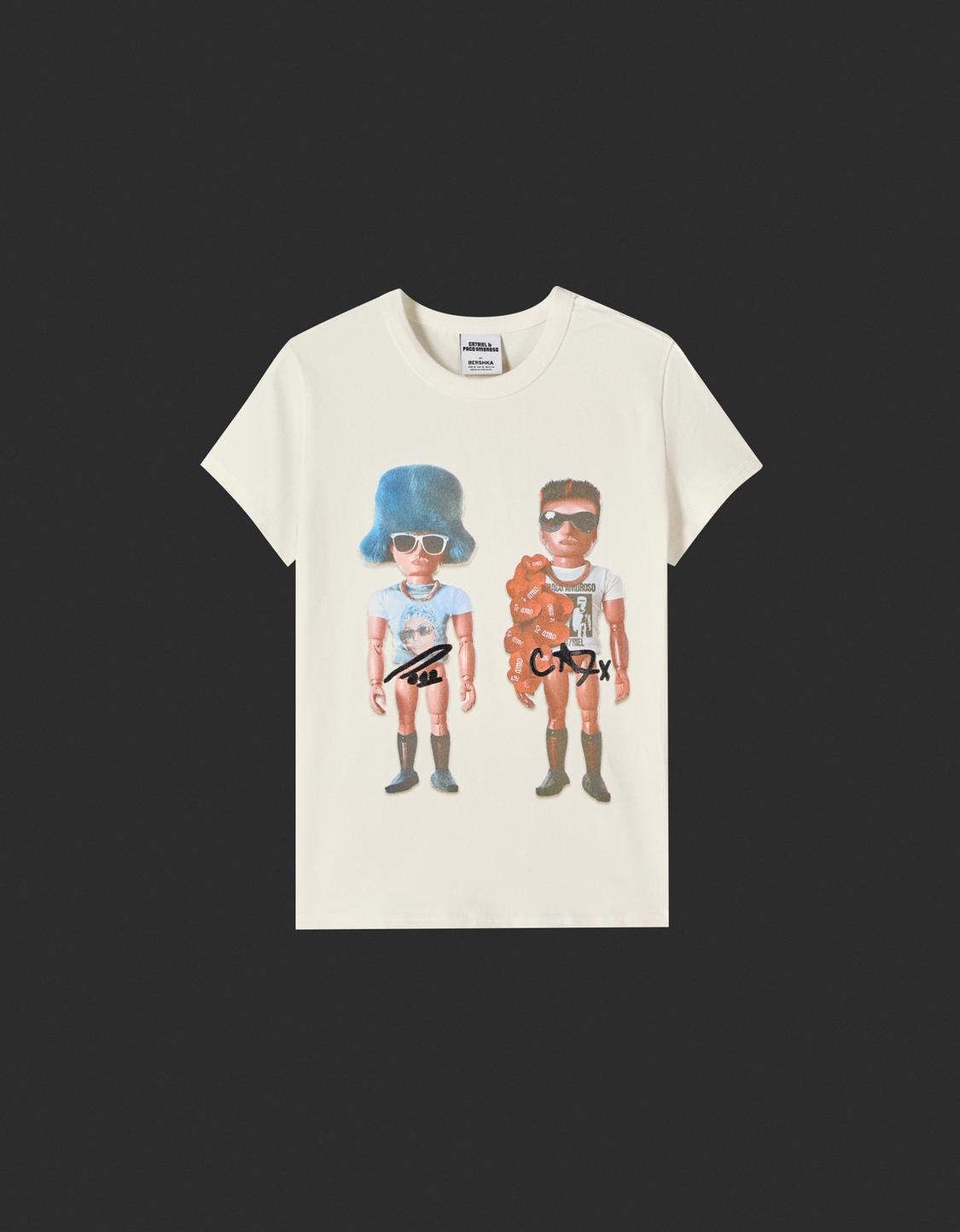 CA7RIEL & Paco Amoroso embroidered short sleeve T-shirt