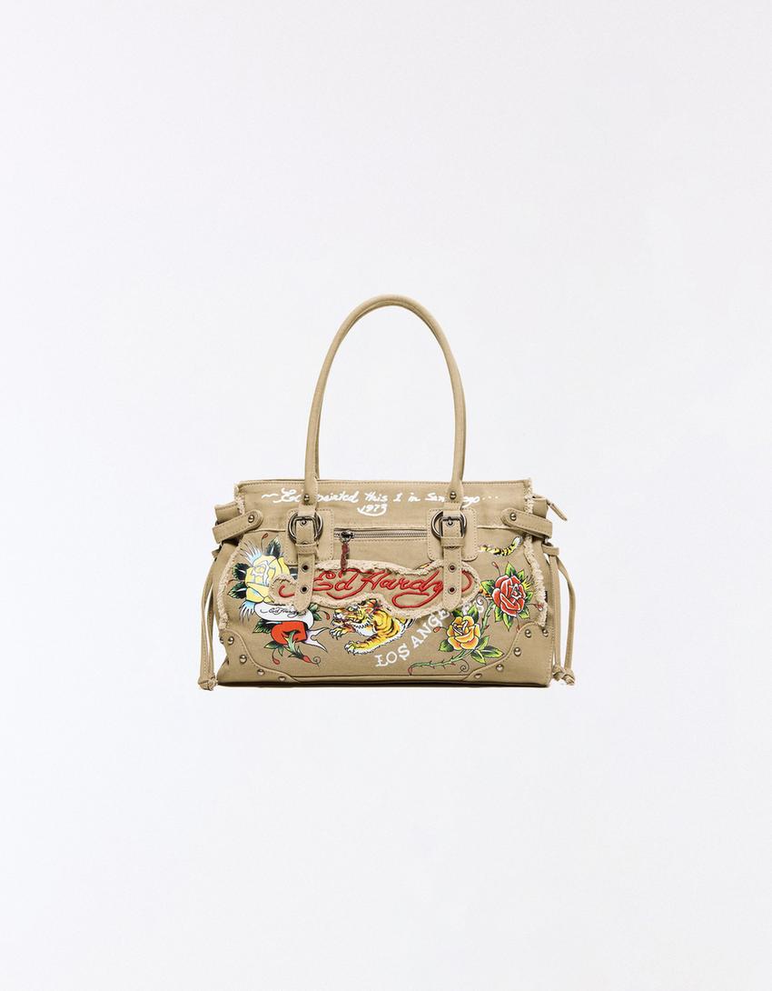 Sac ED HARDY X BERSHKA-Kaki