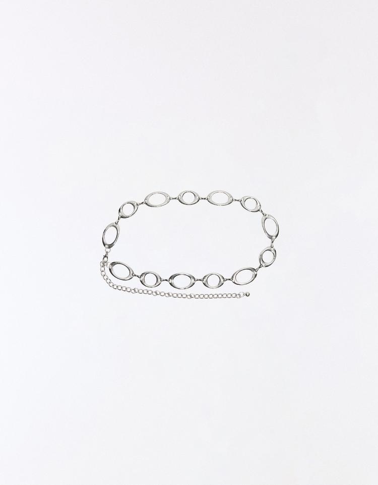 Ring chain belt — Silver