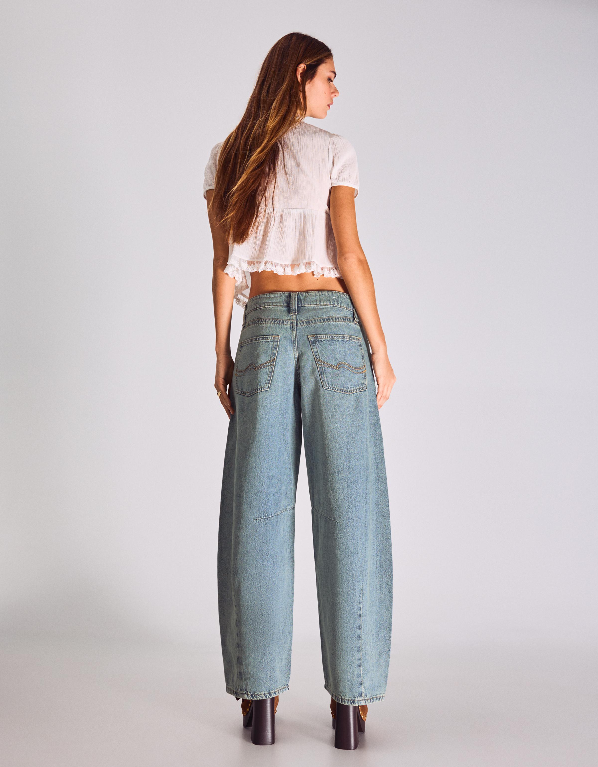 Slouchy düşük bel jean - Görsel 44