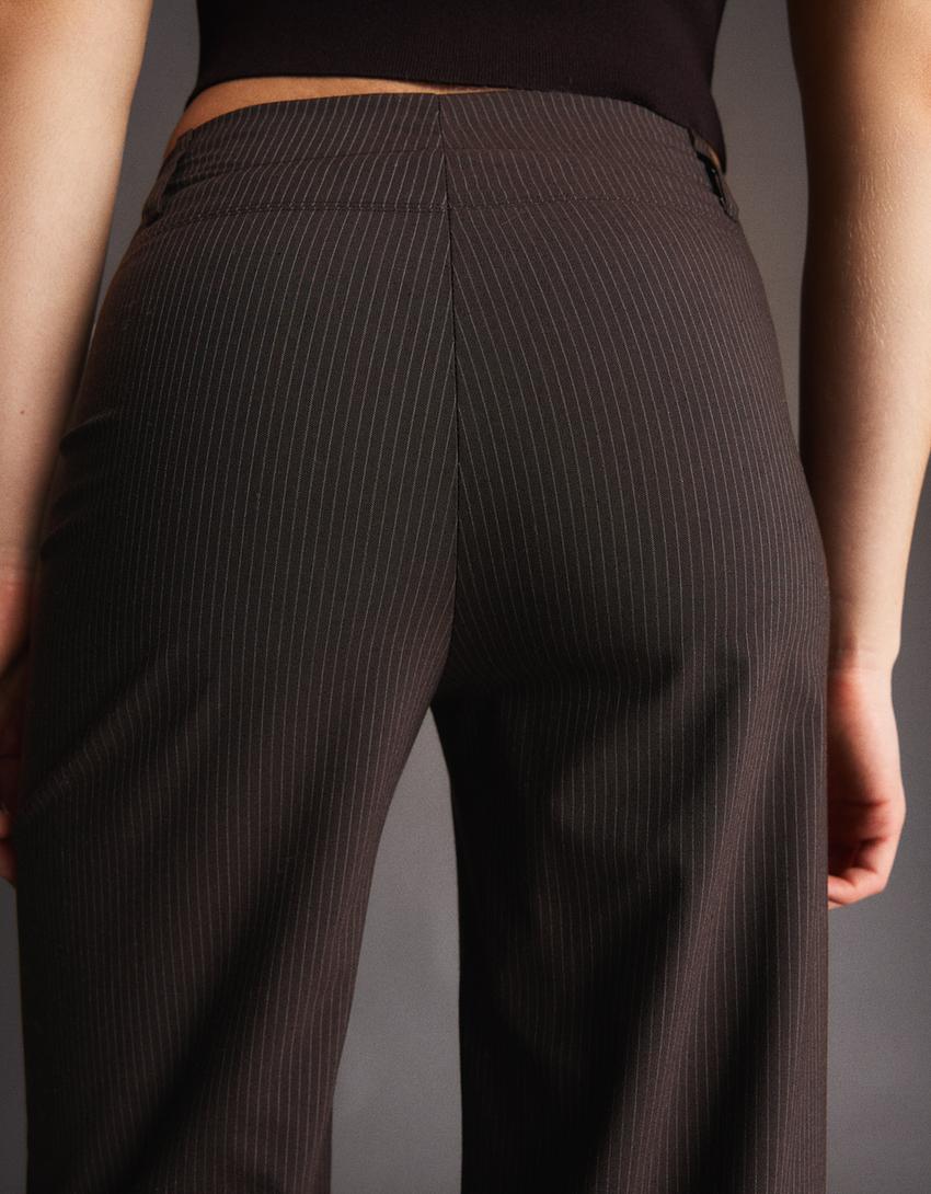 Geniş paça pantolon-Kahverengi