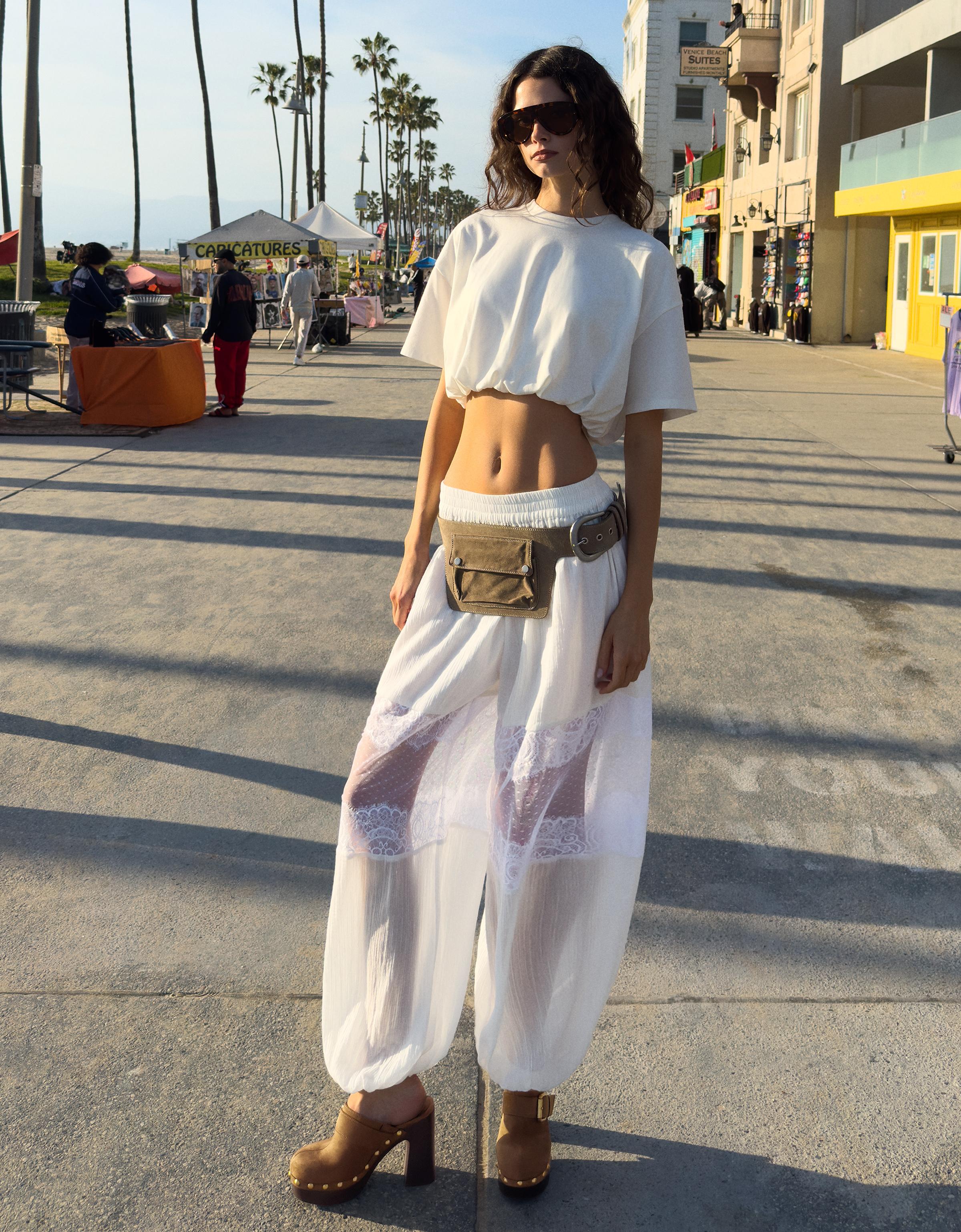 Dantelli şalvar pantolon - Görsel 4