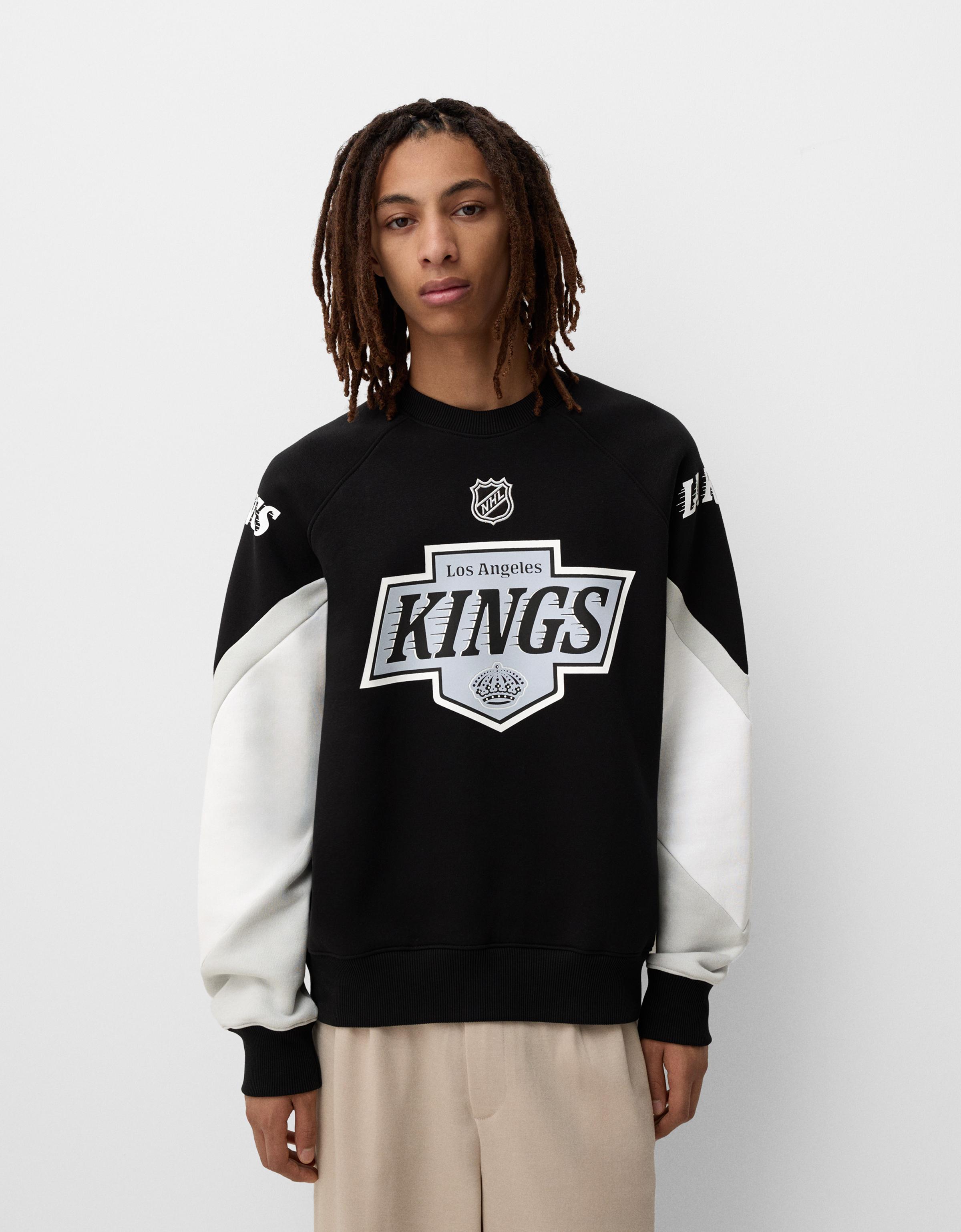 Bershka Sweatshirt Nhl Mit Colour-Block Und Print Herren M Schwarz