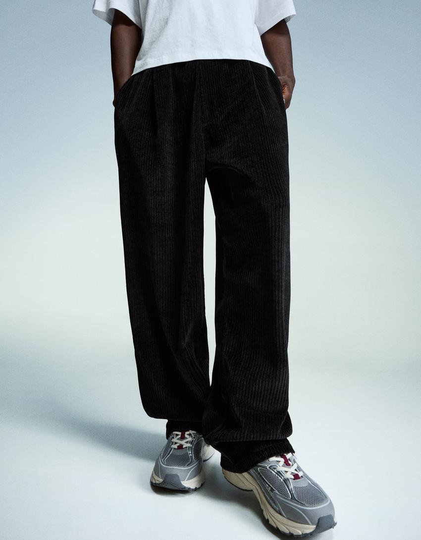 Pantalón chenilla superbaggy-Negro-2