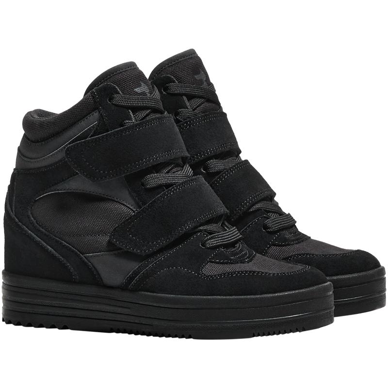 High-top sneakers with internal wedge — BLACK
