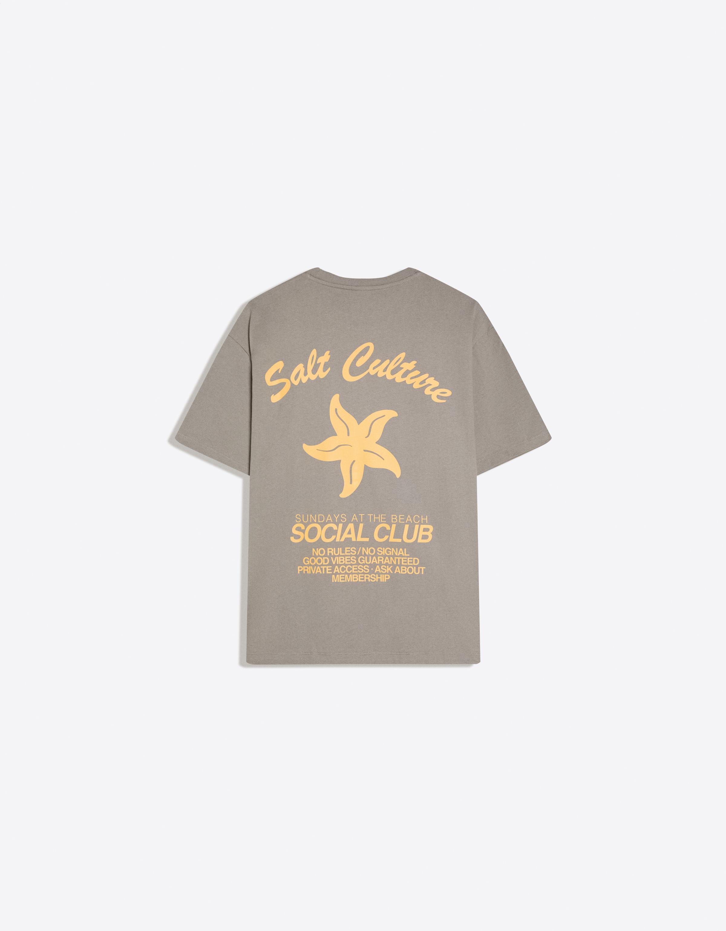 Bershka Boxy fit baskılı t-shirt görsel 2