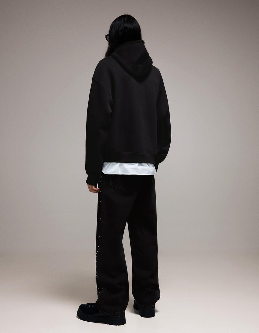 Jeans baggy fit clous-Noir