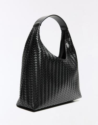 Woven bucket bag — Black 2