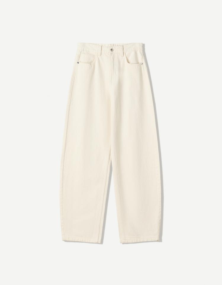 Wide-leg barrel jeans