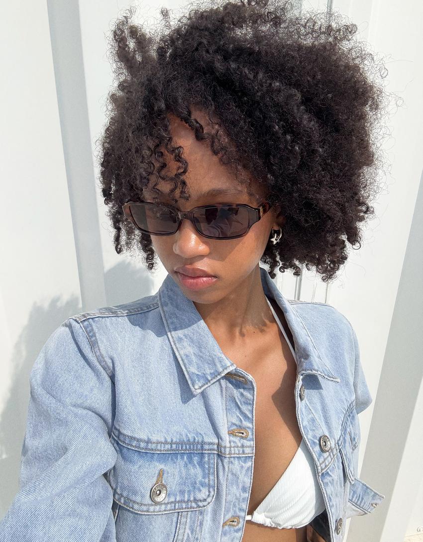Crop denim ceket-Açık mavi-2