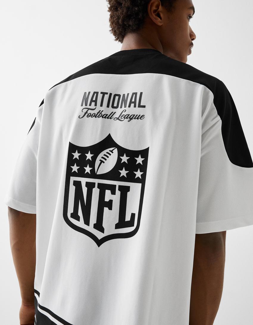 T-shirt NFL manches courtes oversize imprimé-Blanc-6