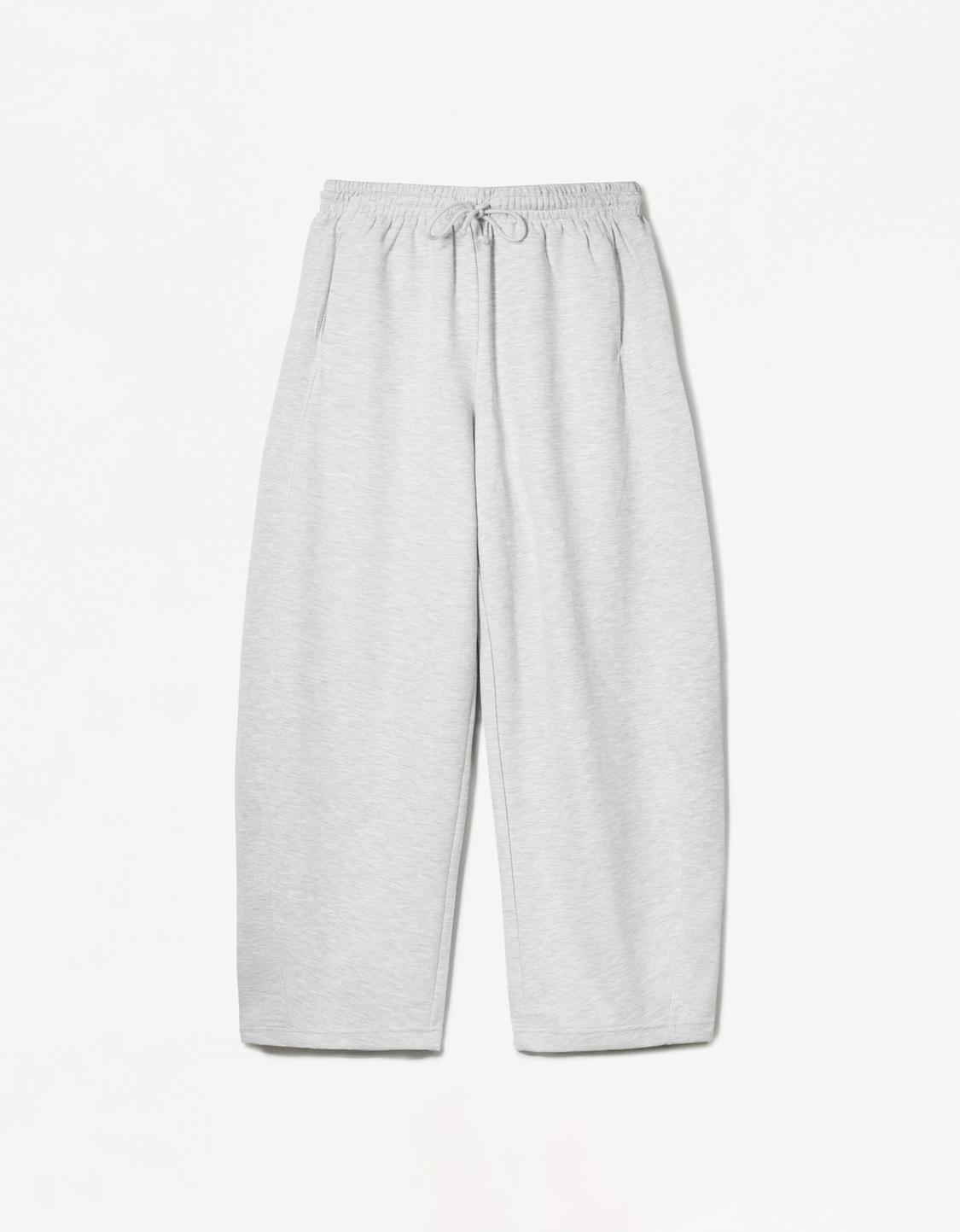 Plush barrel trousers