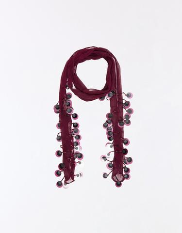 Sequin tie scarf — Maroon 3