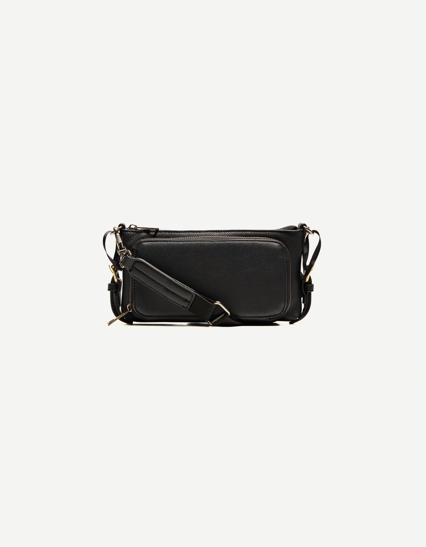 Bershka Bolso Crossbody Bolsillo Hombre Negro