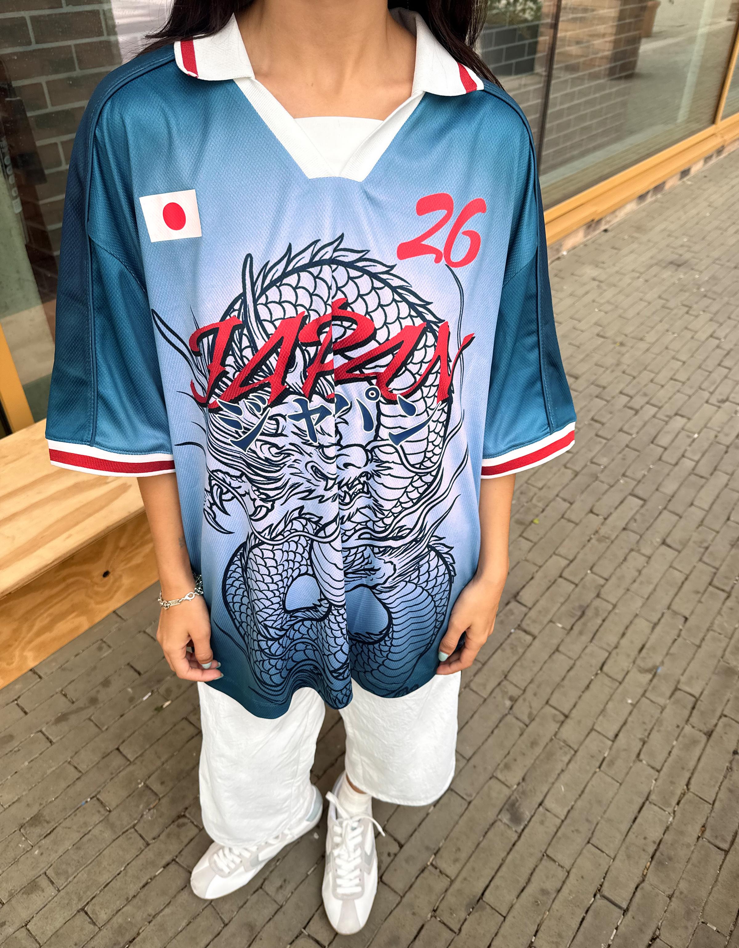 FIFA WORLD CUP™ Japan oversize polo shirt — Blue