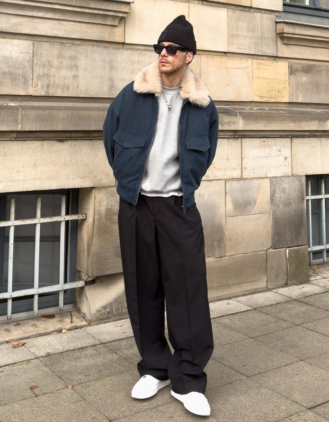 Cazadora cuello efecto pelo