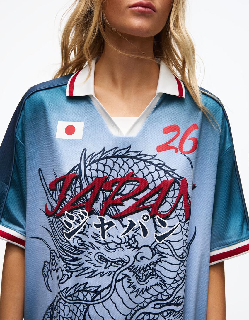 FIFA WORLD CUP™ Japan oversize polo shirt-Blue
