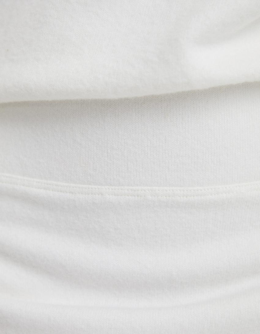 تنورة قصيرة محاكة-كريمي-5