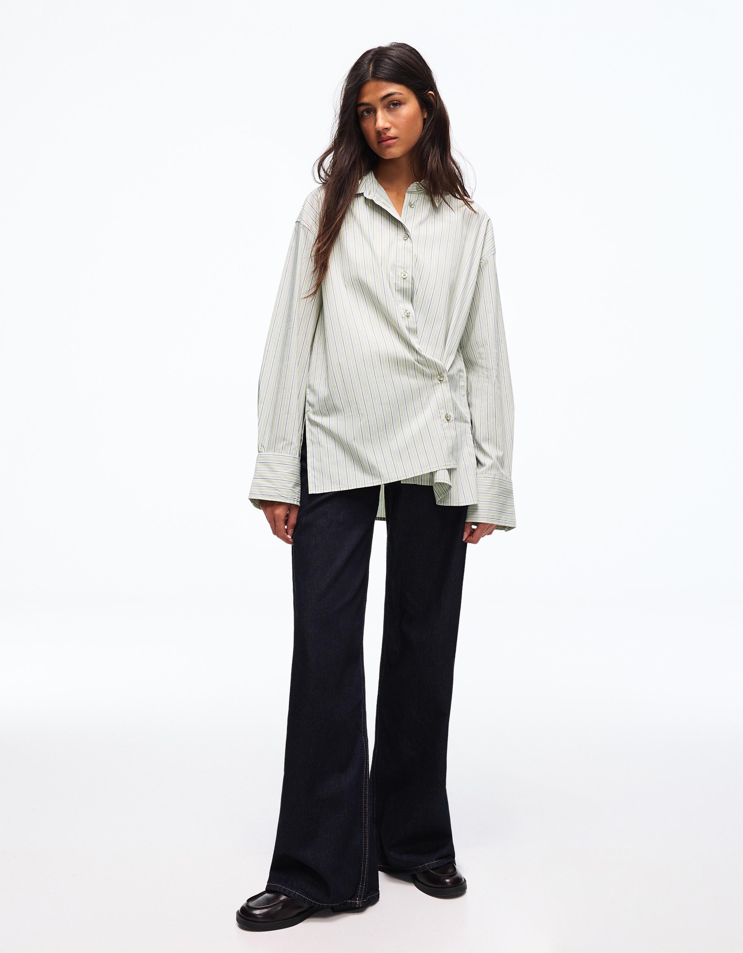 Uzun kollu kruvaze gömlek - Görsel 63