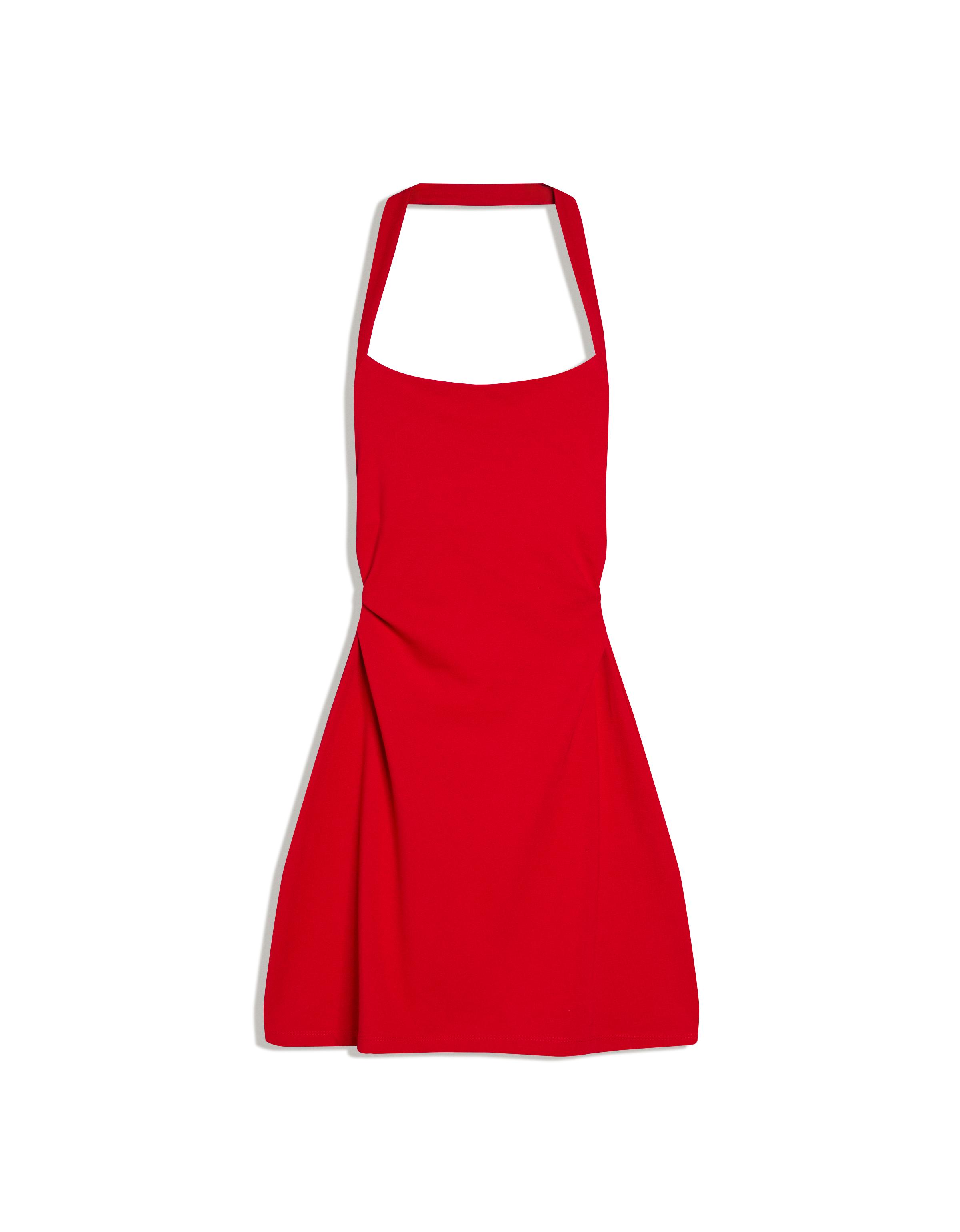 Halter yaka mini elbise - Görsel 2