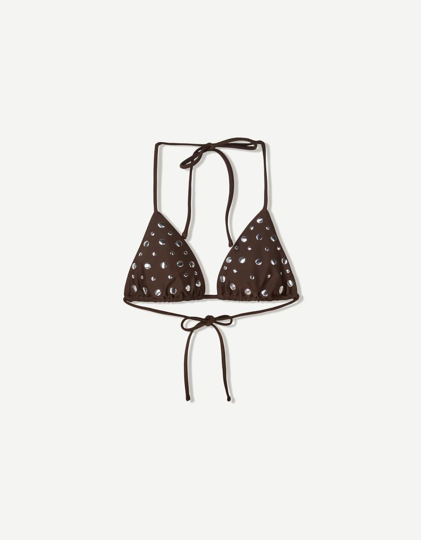 Top bikini tachas-Marrón-3