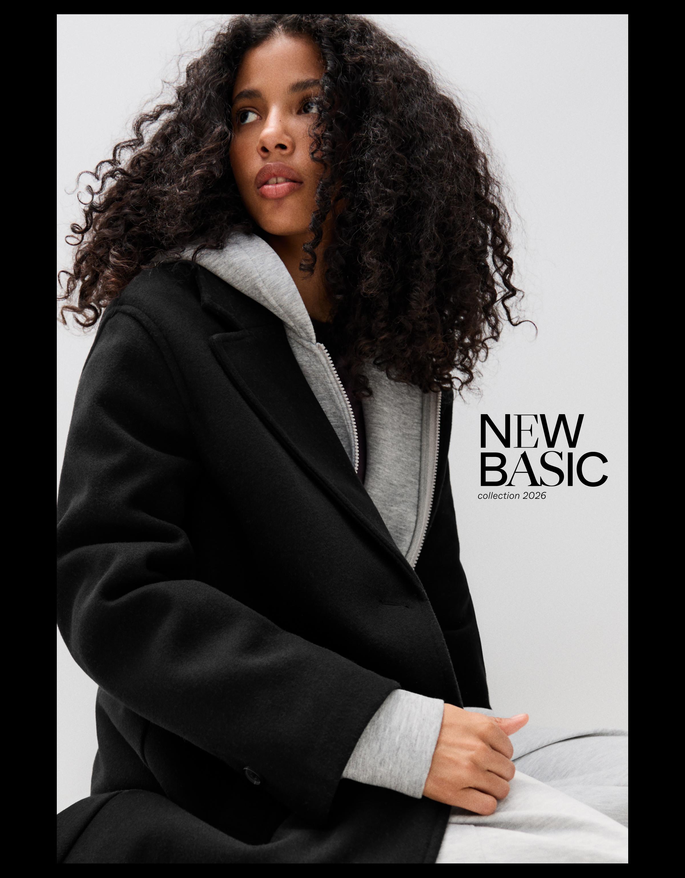 Soft-touch long coat — Black