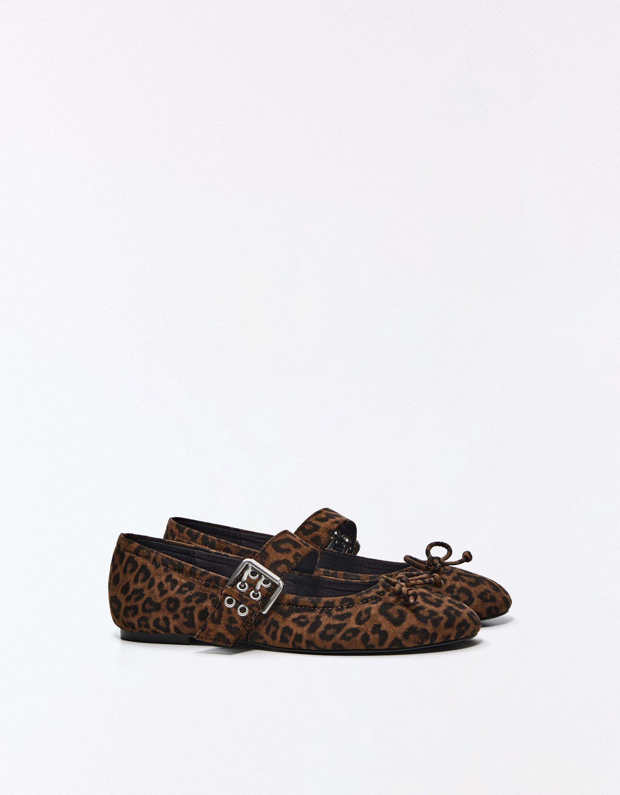 Bershka LEOPAR DESENLİ TOKALI BABET görsel 6