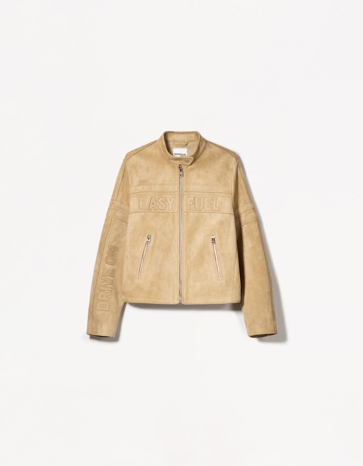 Faux suede jacket