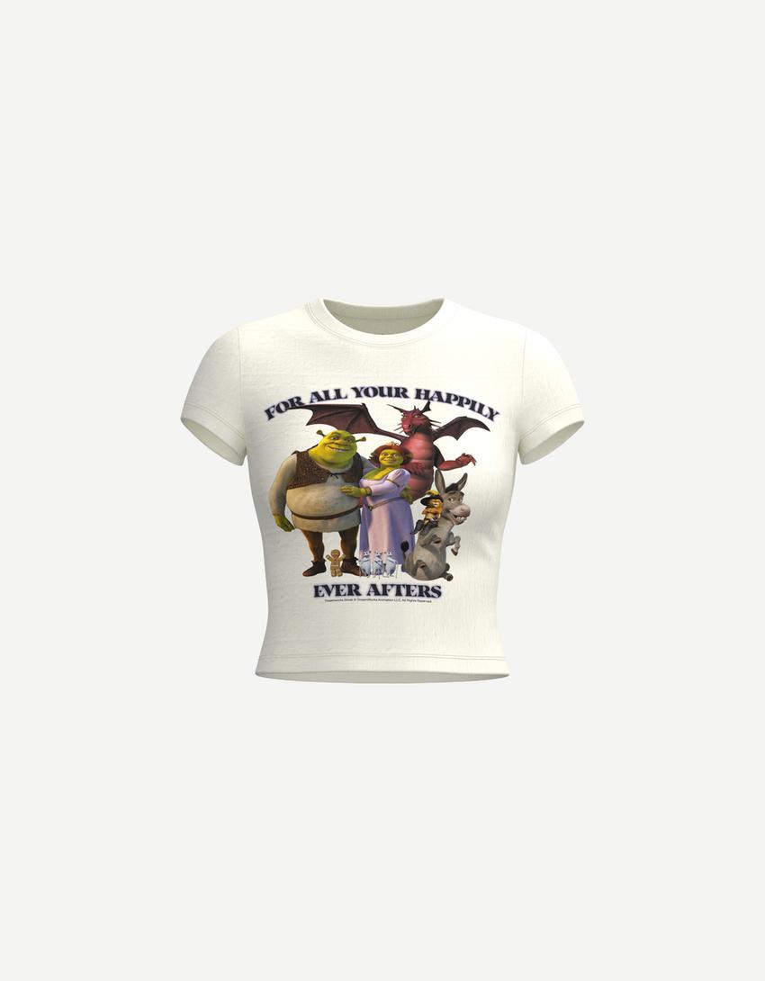 T-shirt Shrek manches courtes-Blanc cassé-3