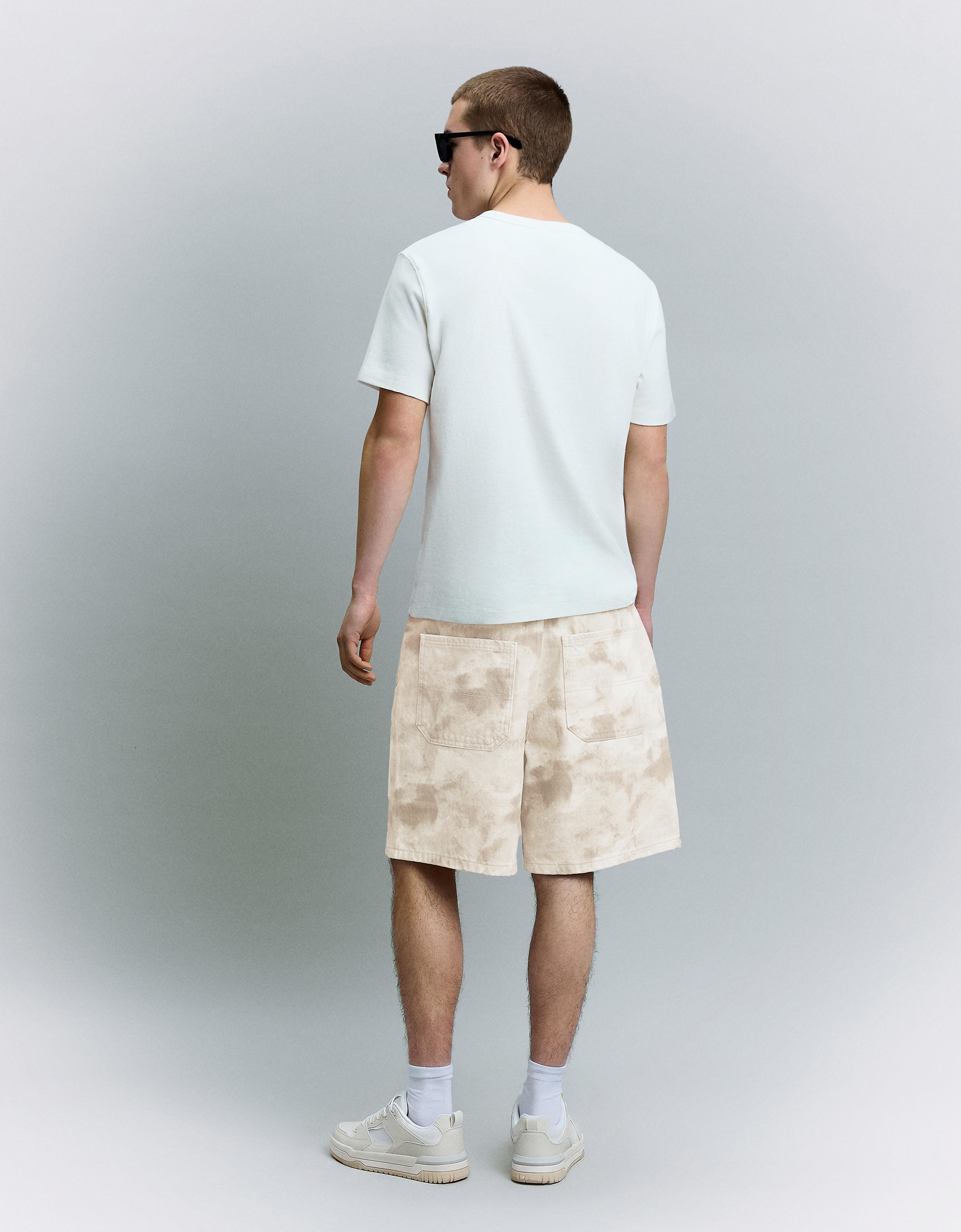 Baggy fit baskılı bermuda - Görsel 56