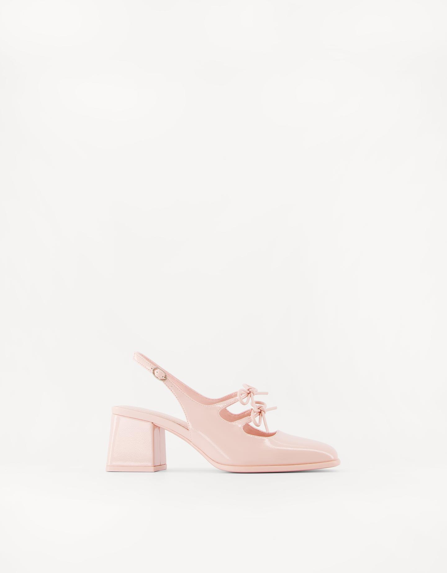 Bershka Mary Jane Tacco Dettaglio Fiocchi Donna 35 Rosa