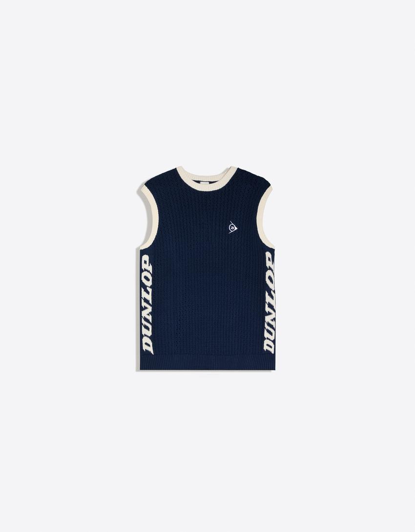 Gilet en maille DUNLOP-Marine