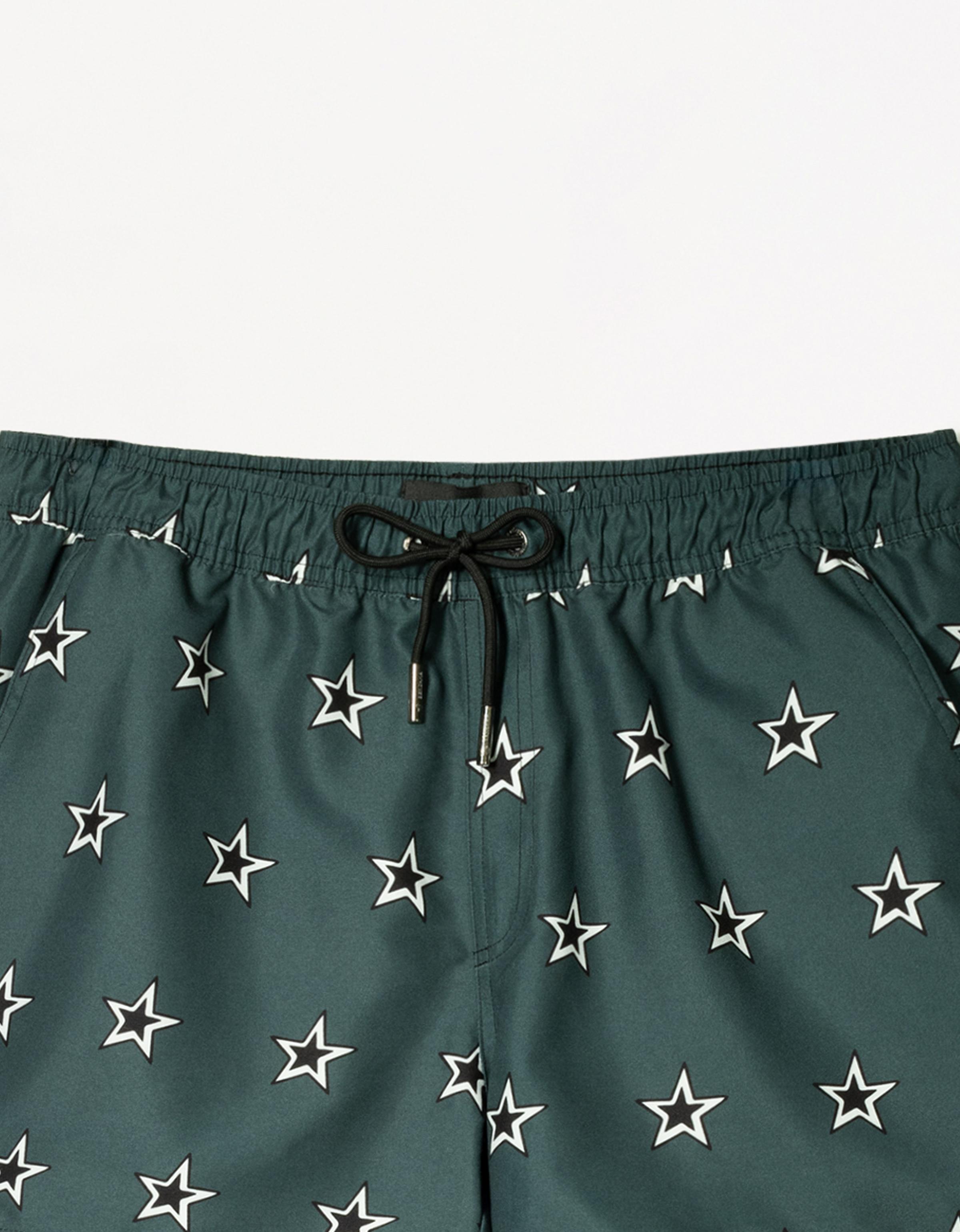 Bershka Regular-Badeshorts Mit Print Herren Xl Grün