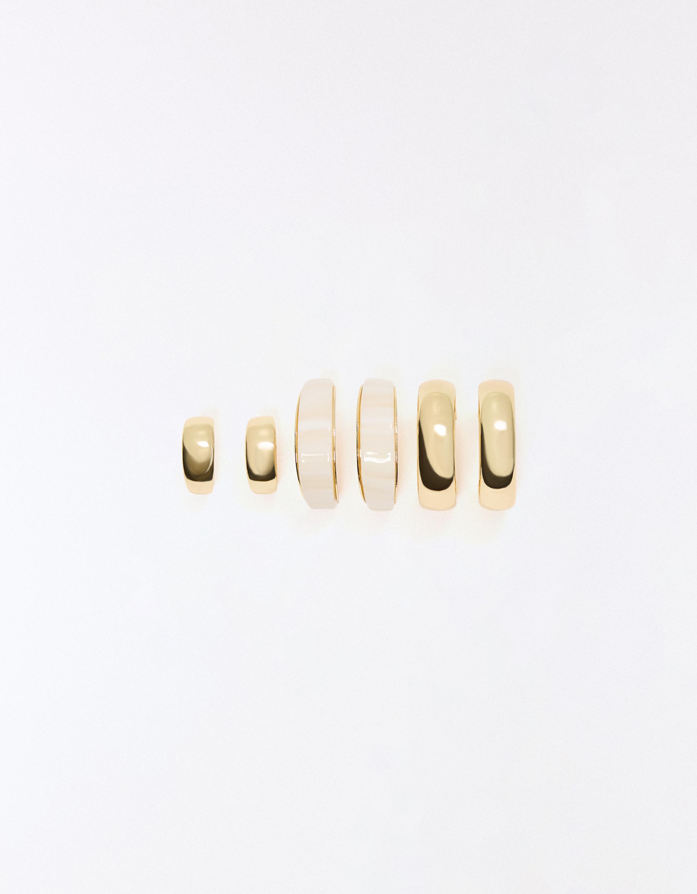 Pack 3 Aros Signature Edition Mujer Blanco
