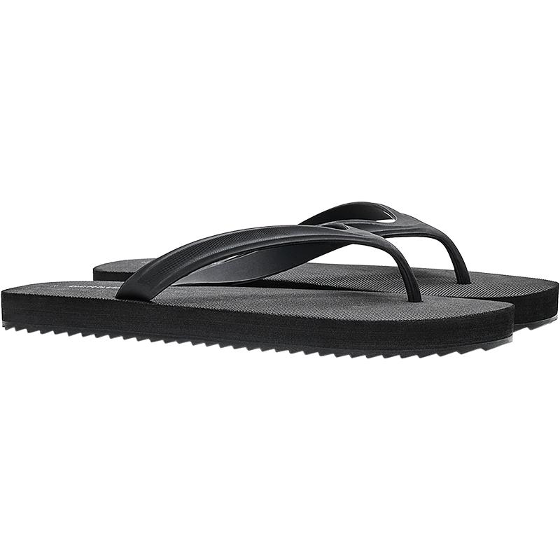 BASIC THONG SANDALS — BLACK